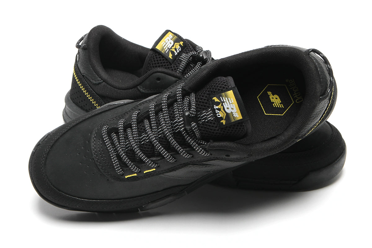 New Balance Numeric - 440Wv2 Wide
Style # UN440WAB
Color : Black / Happy Yellow