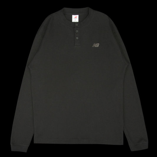 New Balance Numeric - Waffle Knit L/S Henley
Style # MT51958
Color : Black