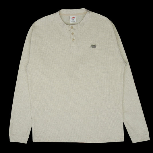 New Balance Numeric - Waffle Knit L/S Henley
Style # MT51958
Color : Oatmeal Heather