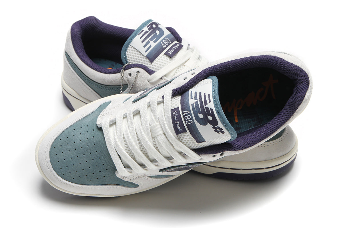 New Balance Numeric - 480 x Slow Impact
Style # UN480SLW
Color : Sea Salt / Vintage Indigo