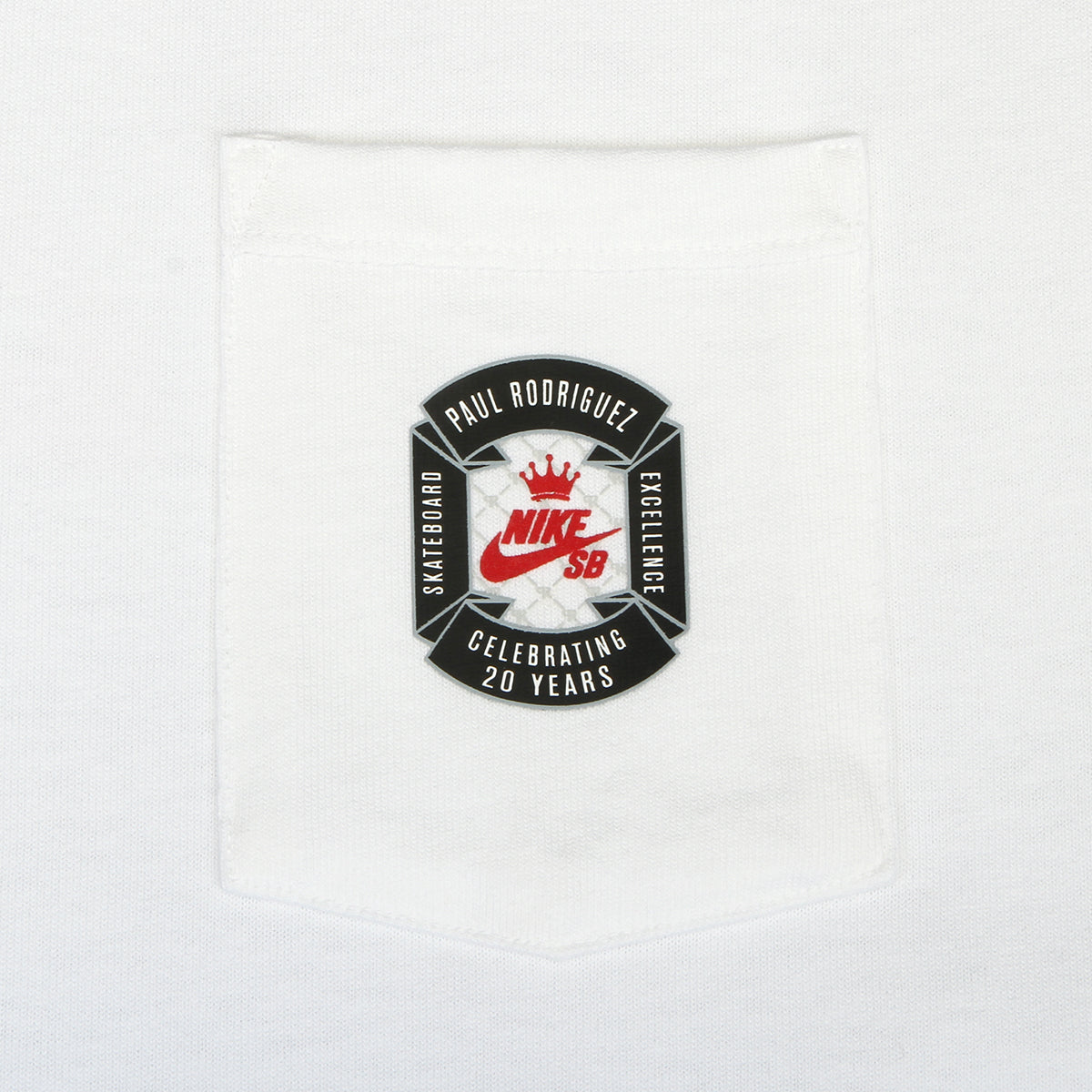 Nike SB - Max90 Paul Rodriquez Pocket T-Shirt
Style # HV1309-100
Color : White
