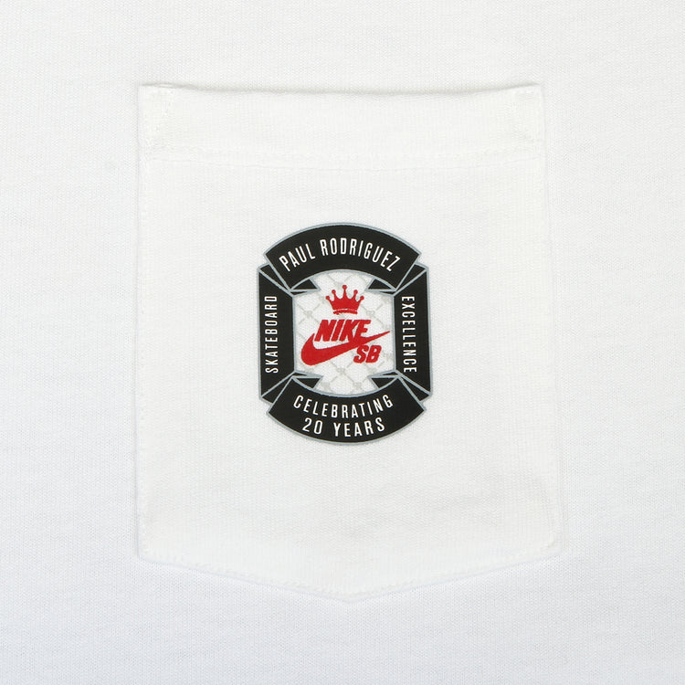 Nike SB - Max90 Paul Rodriquez Pocket T-Shirt
Style # HV1309-100
Color : White