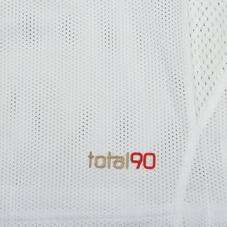 Nike - T90 Jersey
Style # IB4210-100
Color : White / Italy Blue / Sport Red / Metallic Gold