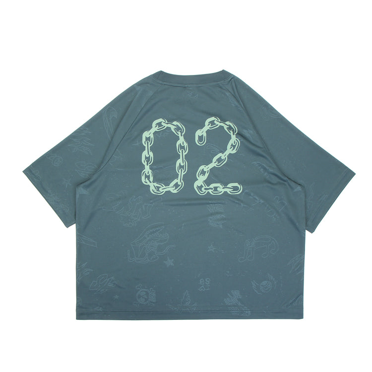 Nike SB - Desk Doodle Jersey
Style # IF1302-382
Color : Mineral Slate