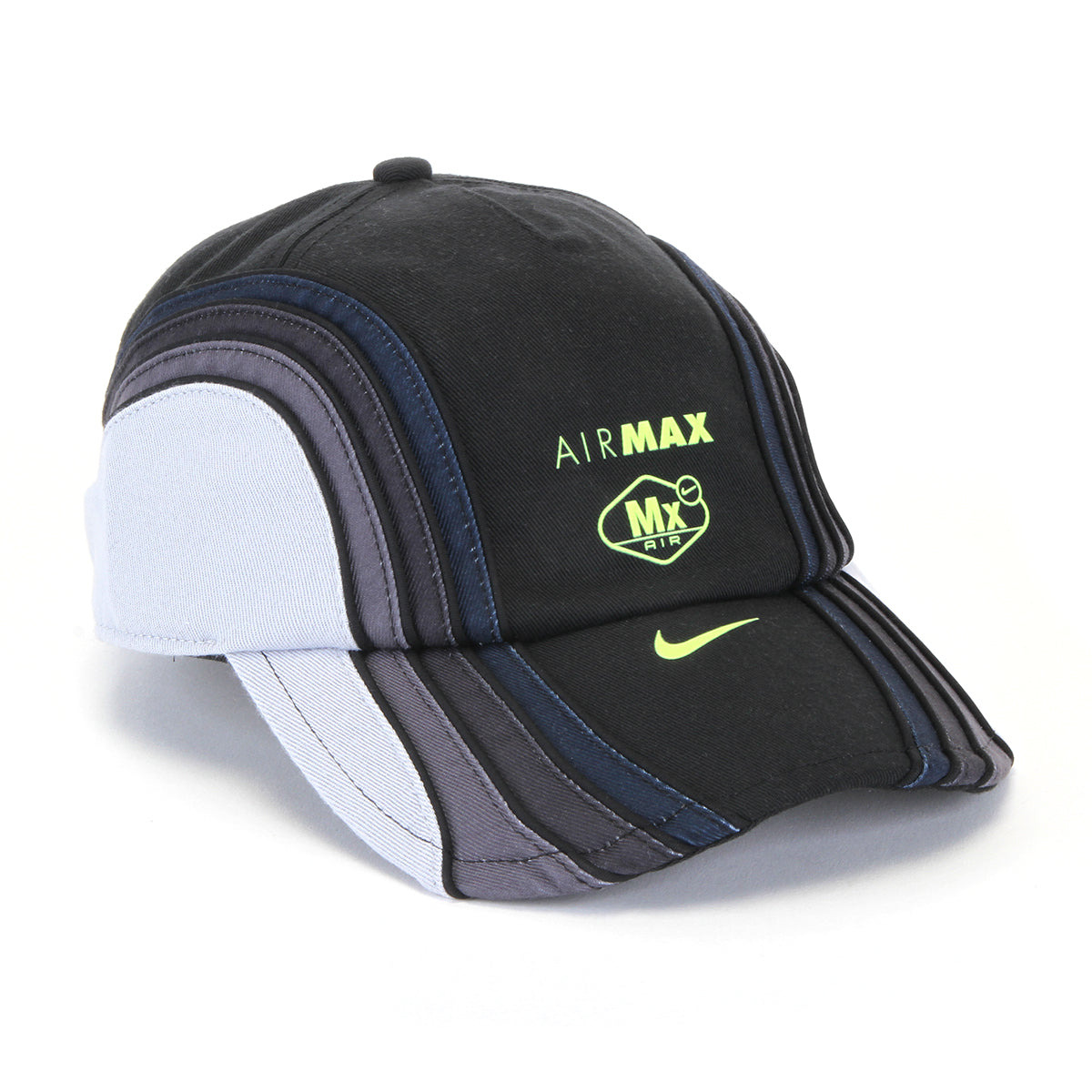 Nike - Air Max Club Hat
Style # IU3851-010
Color : Black / Wolf Grey / Volt
