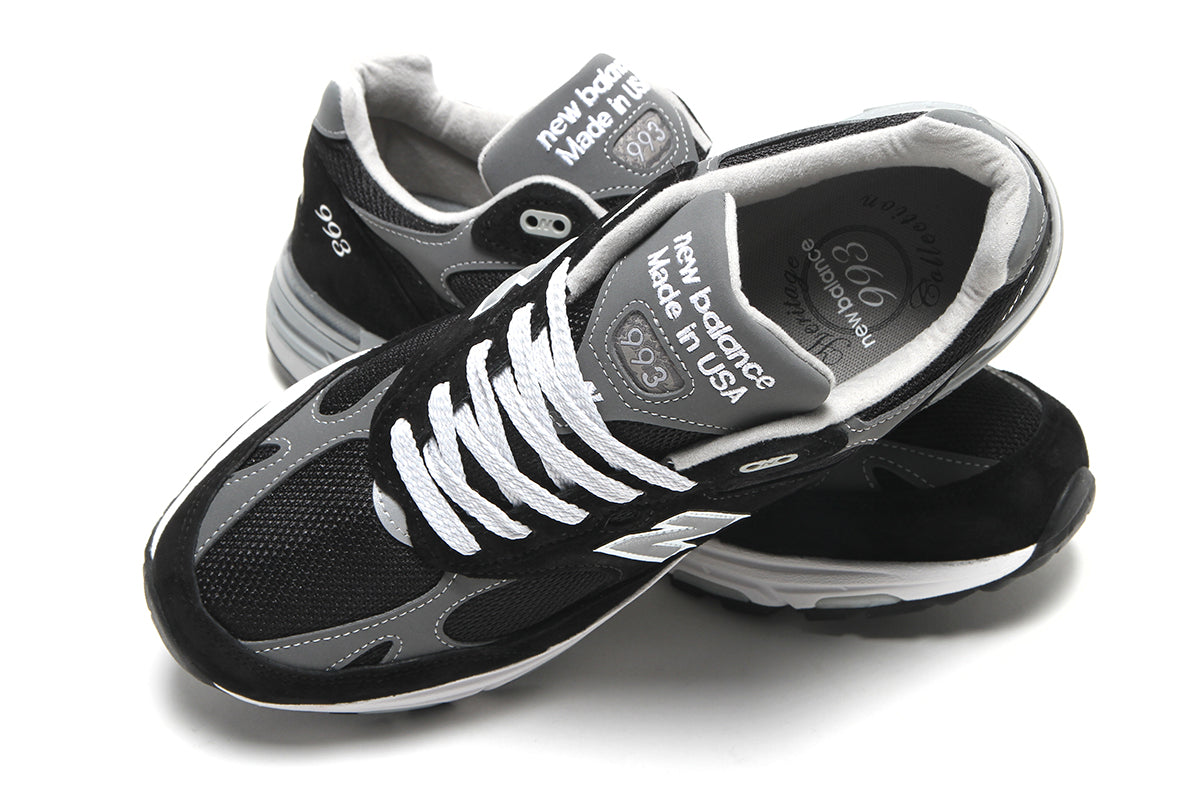 New Balance - 993
Style # MR993BK
Color : Black / Grey / White