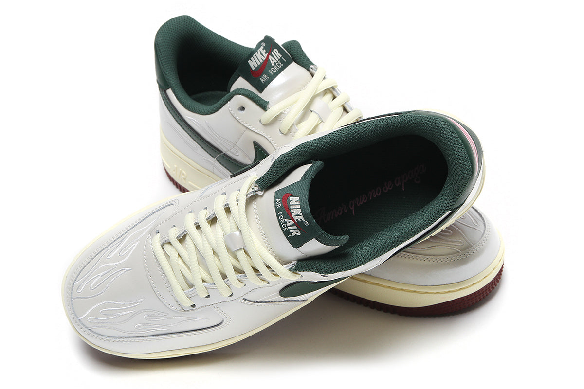 Nike - Air Force 1 '07 LV8
Style # IR5896-030
Color : Phantom / Fir / Alabaster / Team Red