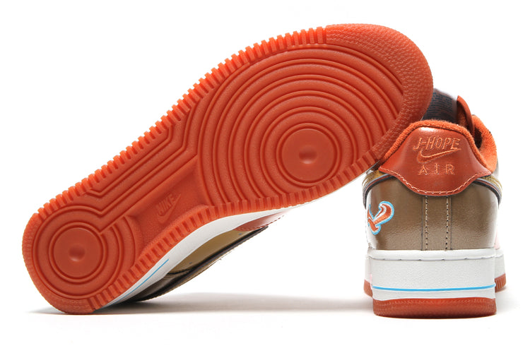 Nike - Air Force 1 '01 x NIGO x J-Hope
Style # IO8766-800
Color : Burnt Sunrise / Metallic Gold / Taupe