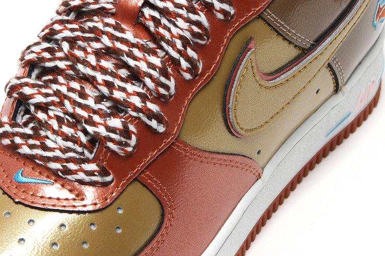Nike - Air Force 1 '01 x NIGO x J-Hope
Style # IO8766-800
Color : Burnt Sunrise / Metallic Gold / Taupe