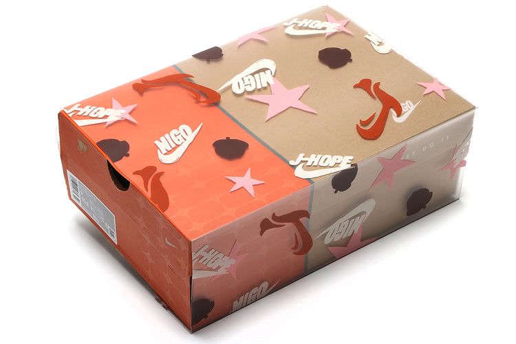 Nike - Air Force 1 '01 x NIGO x J-Hope
Style # IO8766-800
Color : Burnt Sunrise / Metallic Gold / Taupe