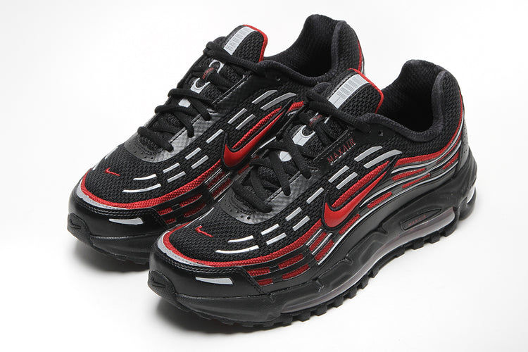 Nike - Air Max 90 TL 2.5
Style # FZ4110-011
Color : Black / Team Crimson / Metallic Silver