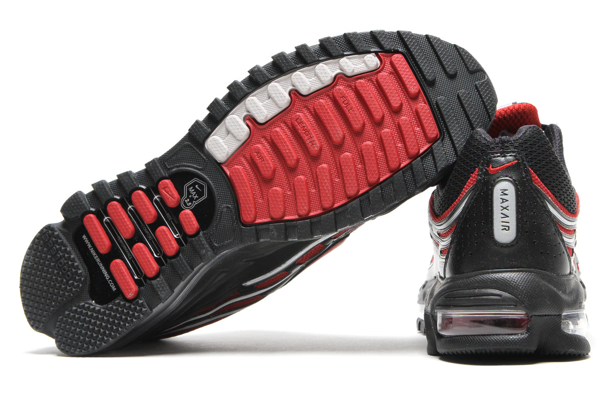 Nike - Air Max 90 TL 2.5
Style # FZ4110-011
Color : Black / Team Crimson / Metallic Silver