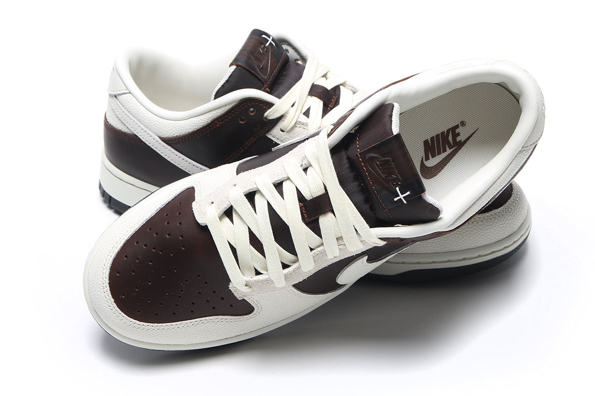 Nike - Dunk Low Retro
Style # IH7333-200
Color : Fauna Brown / Soft Pearl / Black