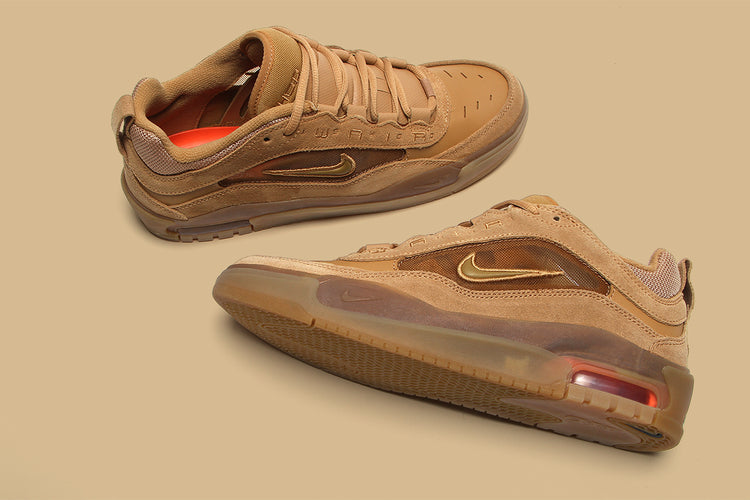 Nike SB | Air Max Ishod
Style # FB2393-200
Color : Flax / Wheat / Safety Orange