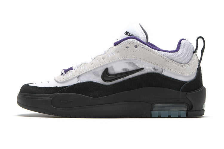 Nike SB - Air Max Ishod
Style # FB2393-104
Color : White / Black / Court Purple