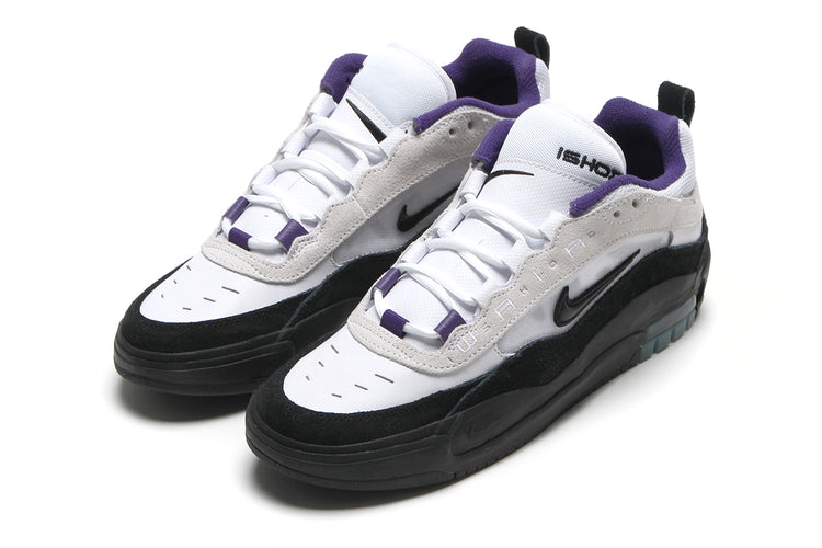 Nike SB - Air Max Ishod
Style # FB2393-104
Color : White / Black / Court Purple