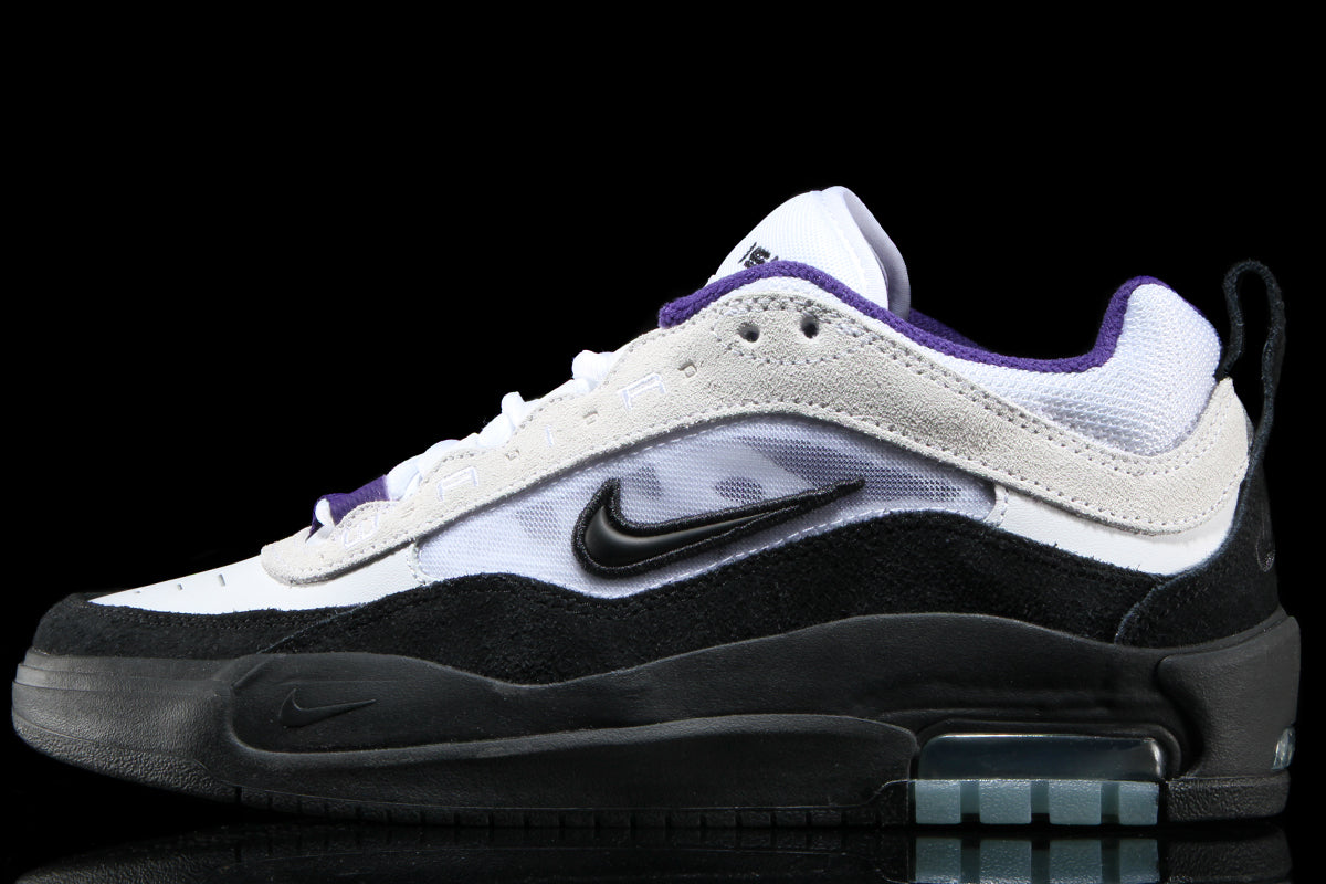 Nike SB - Air Max Ishod
Style # FB2393-104
Color : White / Black / Court Purple