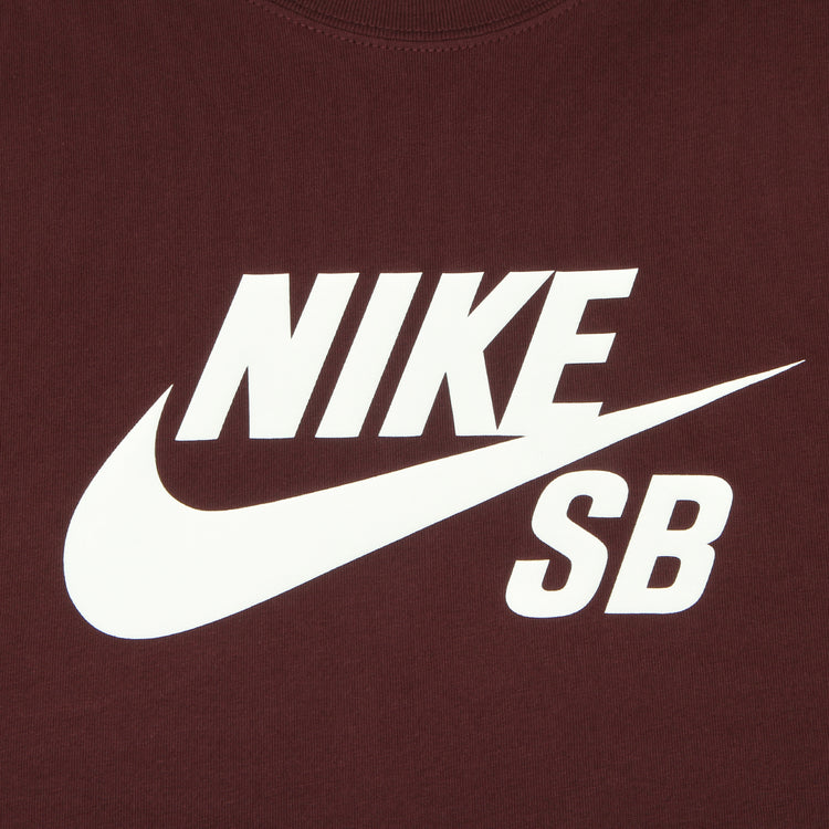 Nike SB Big Logo T-Shirt Burgundy Crush / White