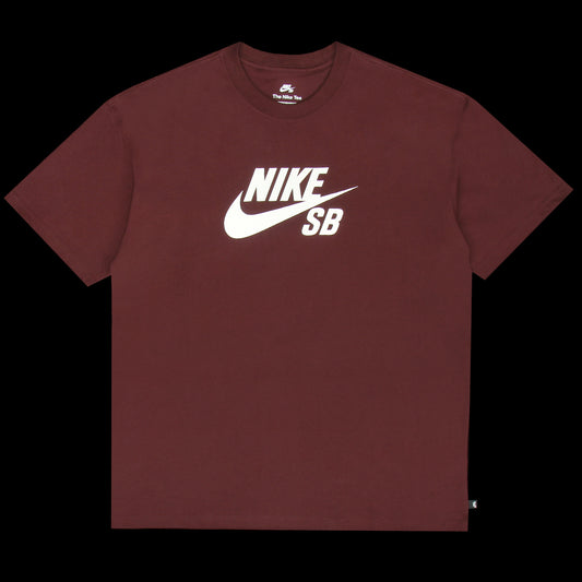 Nike SB Big Logo T-Shirt Burgundy Crush / White