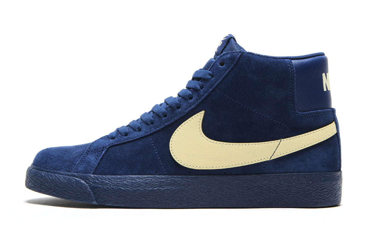 Nike SB - Zoom Blazer Mid
Style # IO0667-400
Color : Coastal Blue / Pale Yellow