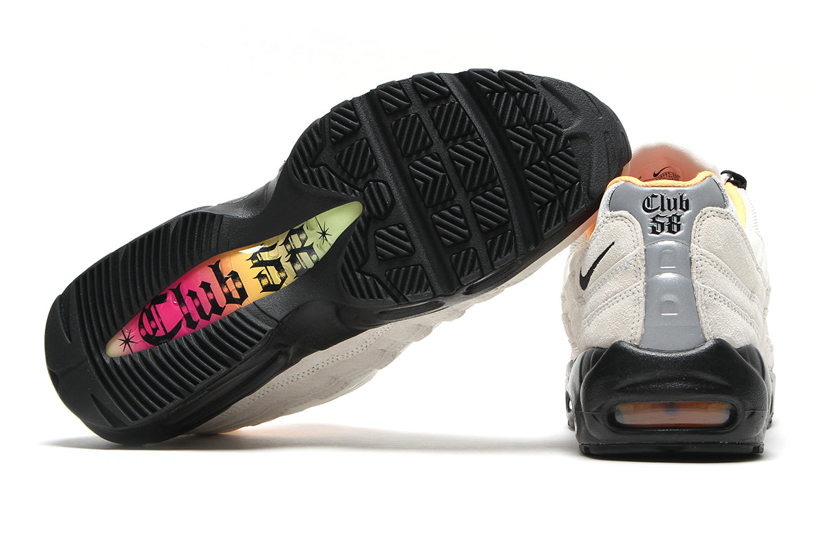 Nike SB - FC Pack Air Max 95
Style # IQ8395-100
Color : Sail / Black / Laser Orange