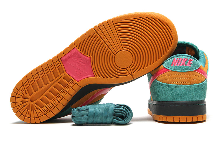 Nike SB - Dunk Low Pro
Style # HQ1625-301
Color : Green Noise / Watermelon / Light Curry