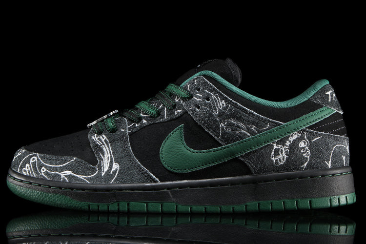 Nike SB | Dunk Low x There Skateboards Style # HF7743-001 Color : Black / Gorge Green / Summit White