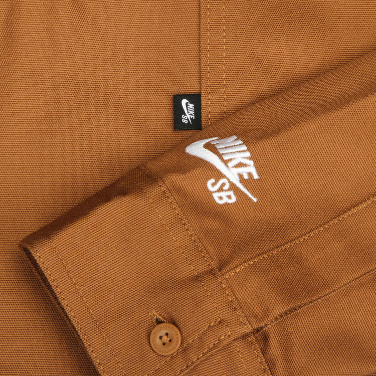 Nike SB | Essentials Woven L/S Shirt - Light British Tan / White