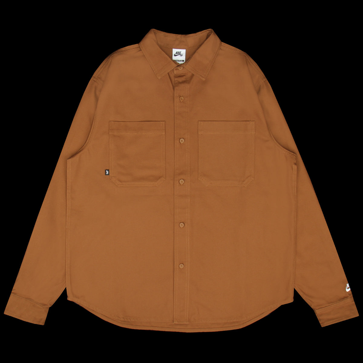 Nike SB | Essentials Woven L/S Shirt - Light British Tan / White