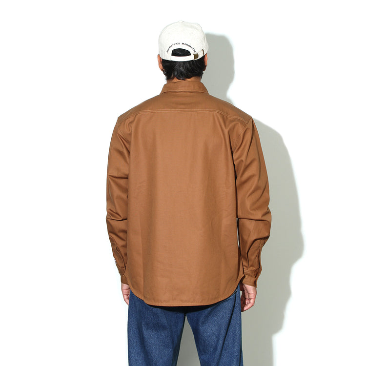 Nike SB | Essentials Woven L/S Shirt - Light British Tan / White