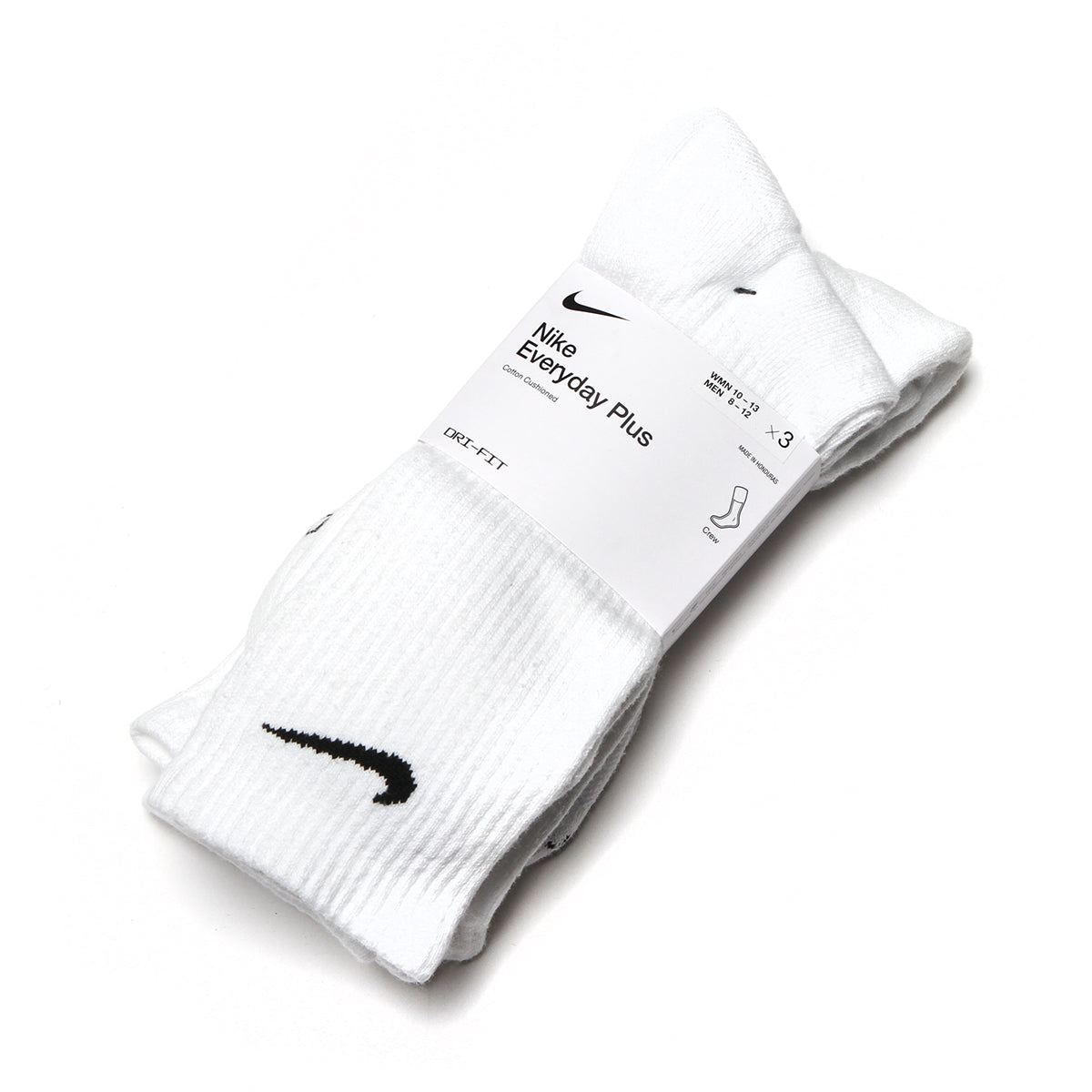Nike - Everyday Plus Cushioned Crew Socks
Style # SX7664-100
Color : White