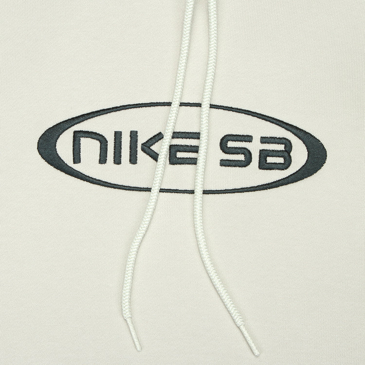 Nike SB Oval Logo Hoodie Light Bone Deep Jungle