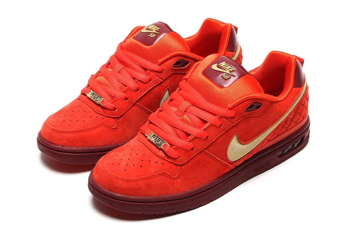 Nike SB - Paul Rodriguez Zoom Air Low
Style # IQ5648-600
Color : Habanero Red / Club Gold / Team Red