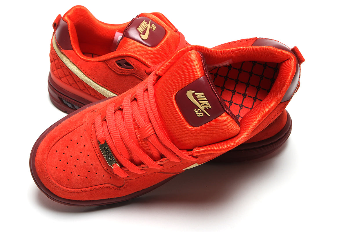 Nike SB - Paul Rodriguez Zoom Air Low
Style # IQ5648-600
Color : Habanero Red / Club Gold / Team Red