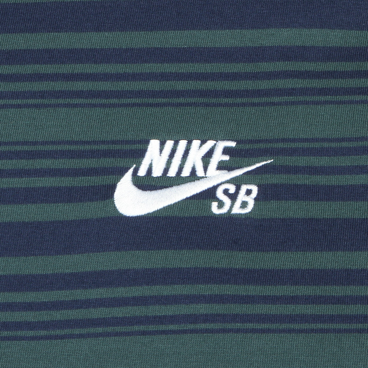 Nike SB Striped L/S Logo T-Shirt Midnight Navy / Deep Jungle