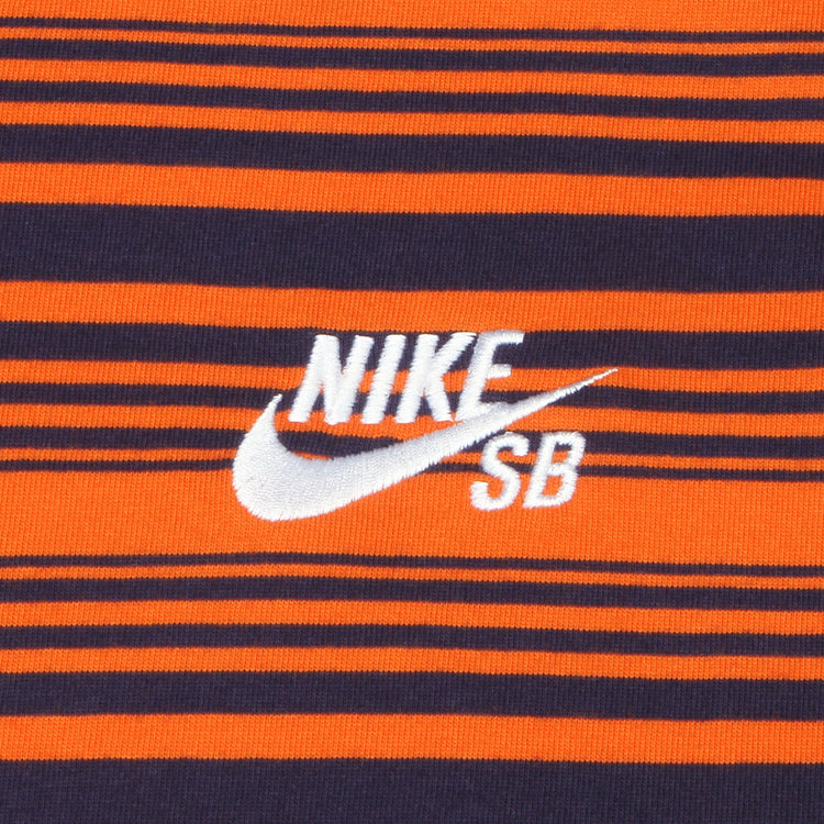 Nike SB Striped L/S Logo T-Shirt Purple Ink / Campfire Orange