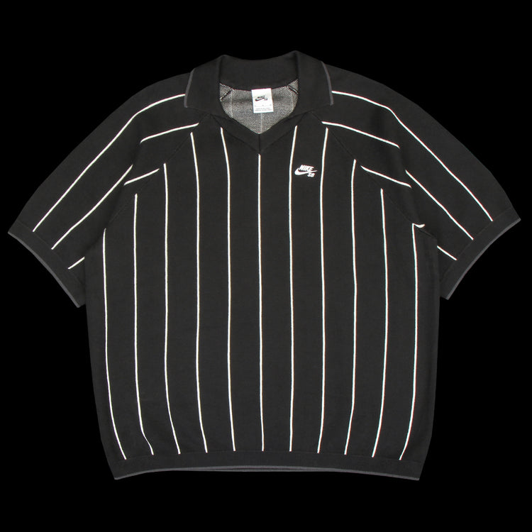 Nike SB - Striped S/S Polo Sweater
Style # HQ9018-010
Color : Black / Sail