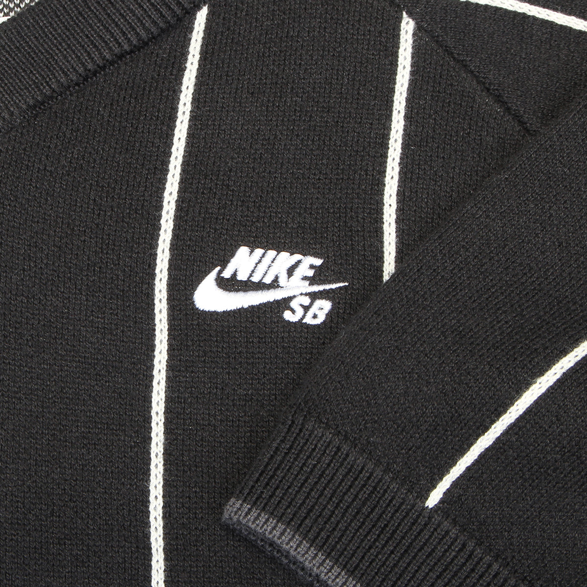Nike SB - Striped S/S Polo Sweater
Style # HQ9018-010
Color : Black / Sail