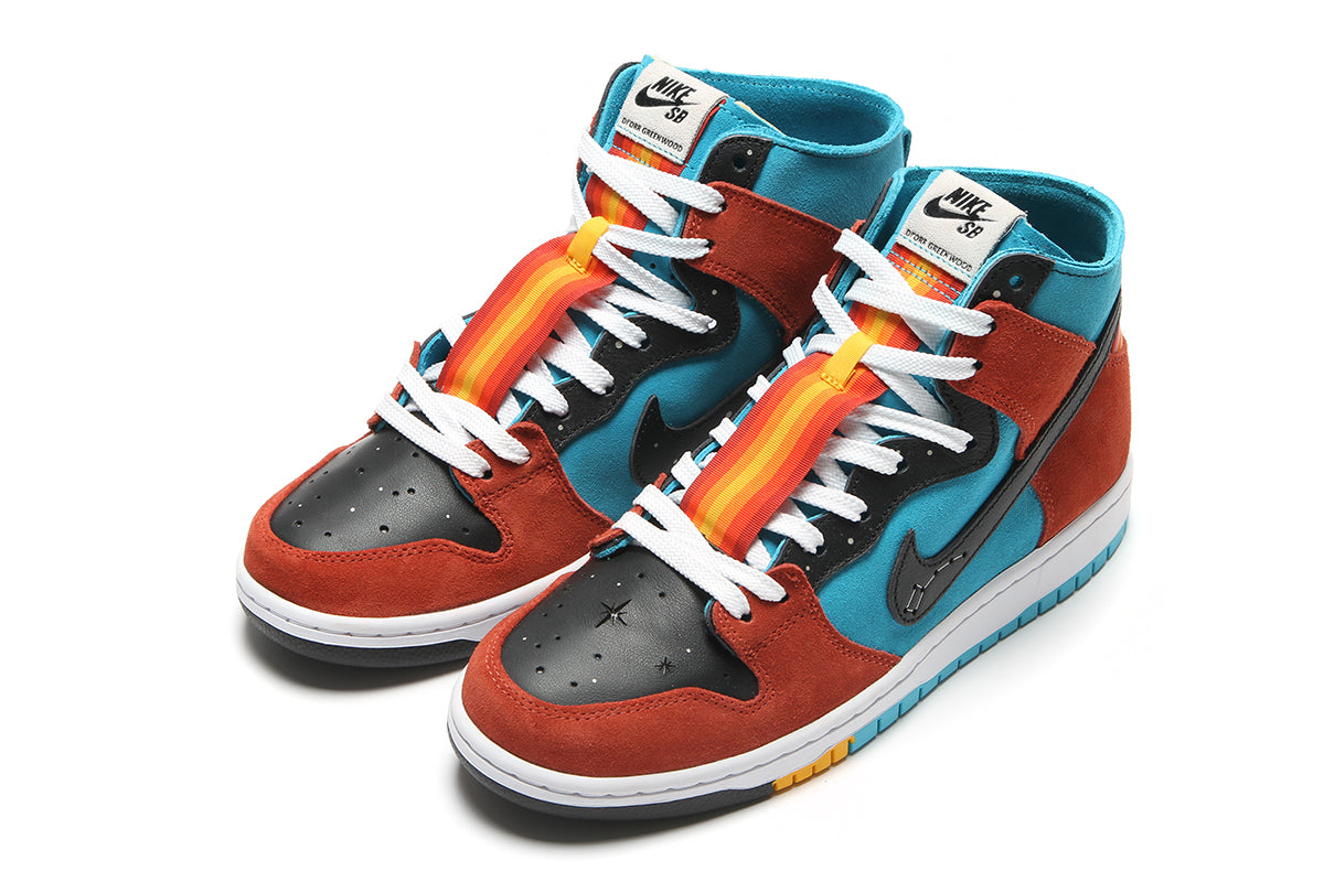 Nike SB | Dunk High x Di'Orr Greenwood Turquoise Blue Black Rugged Orange