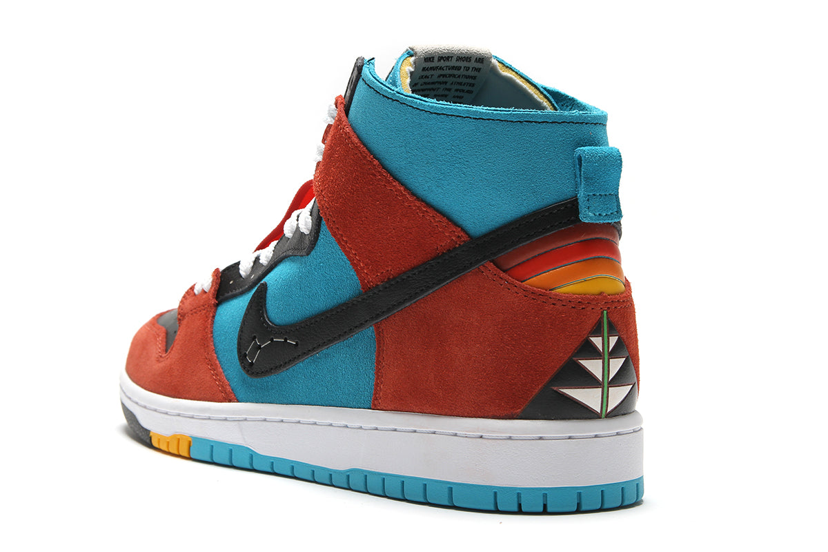 Nike SB | Dunk High x Di'Orr Greenwood Turquoise Blue Black Rugged Orange