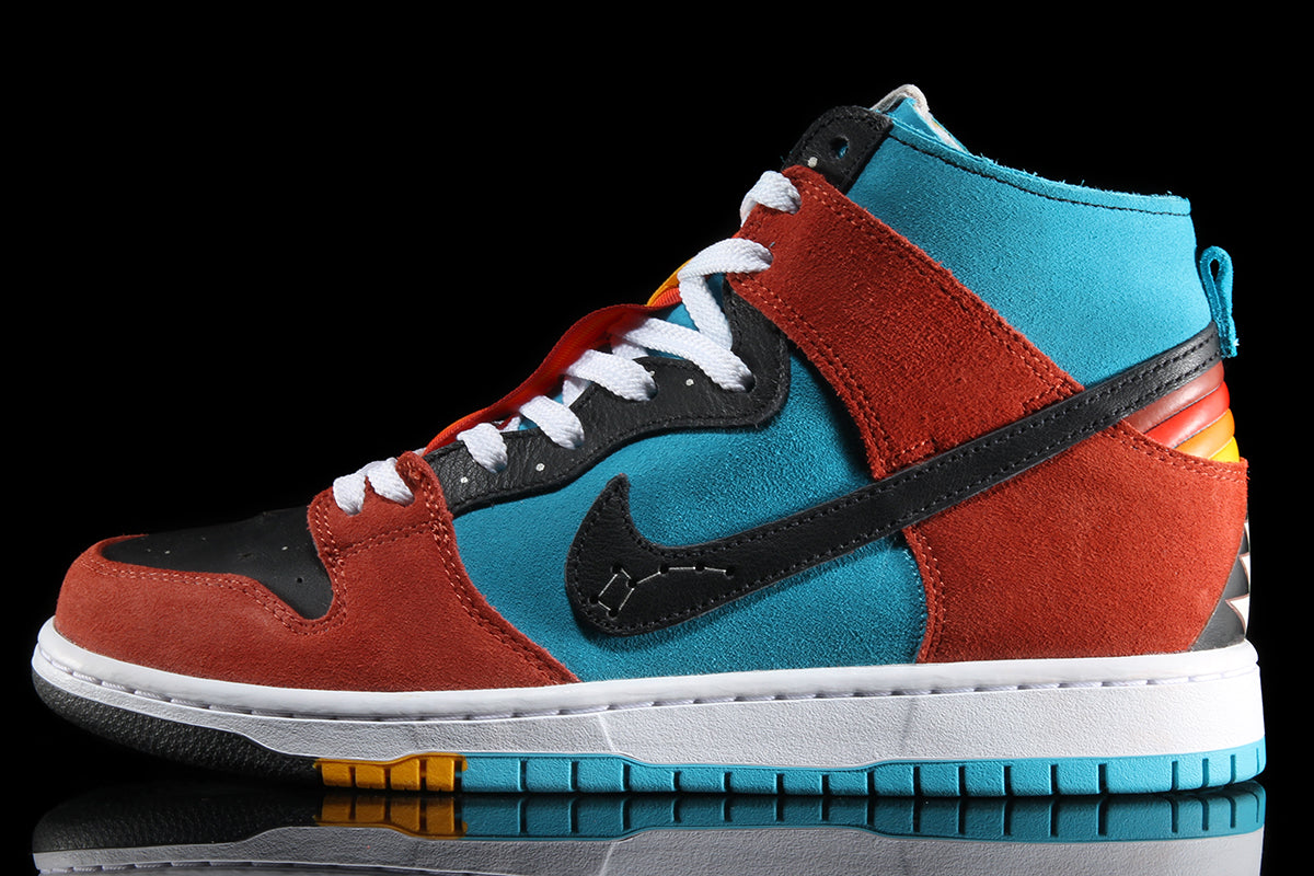 Nike SB | Dunk High x Di'Orr Greenwood Turquoise Blue Black Rugged Orange