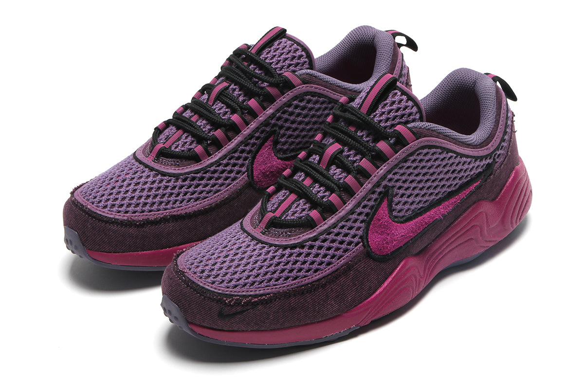 Nike - Air Zoom Spiridon Premium
Style # IH3360-599
Color : Hot Fuchsia / Viotech / Black / Canyon Purple