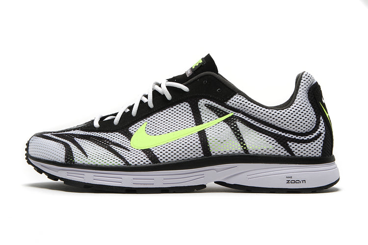 Nike - Zoom Streak 3
Style # IQ8012-100
Color : White / Volt / Flat Pewter / Black