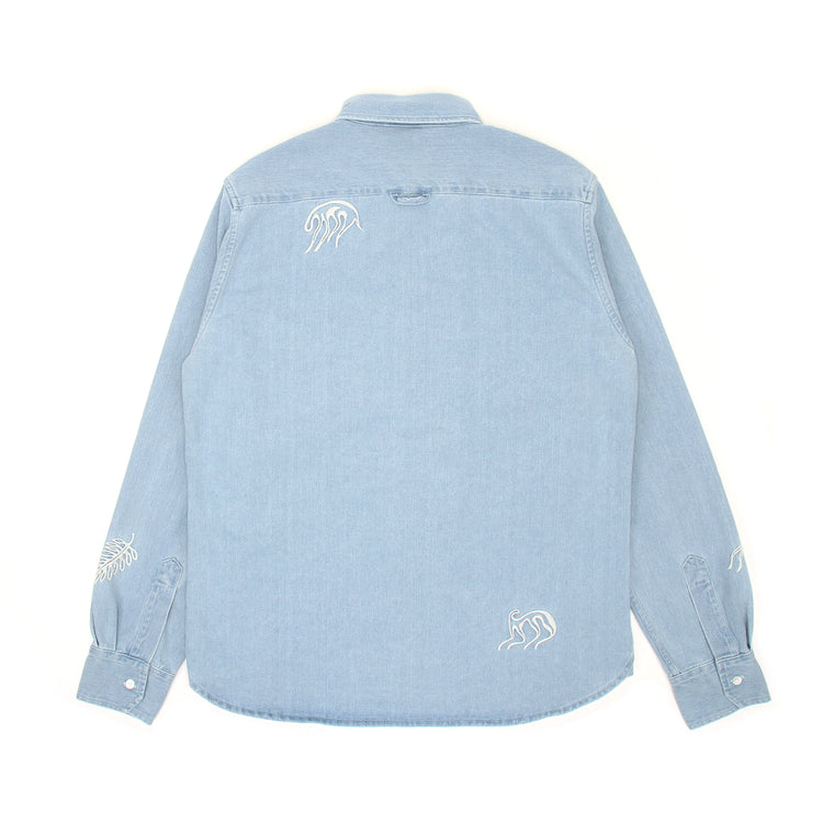 by Parra | Ancient Aliens Shirt Washed Blue