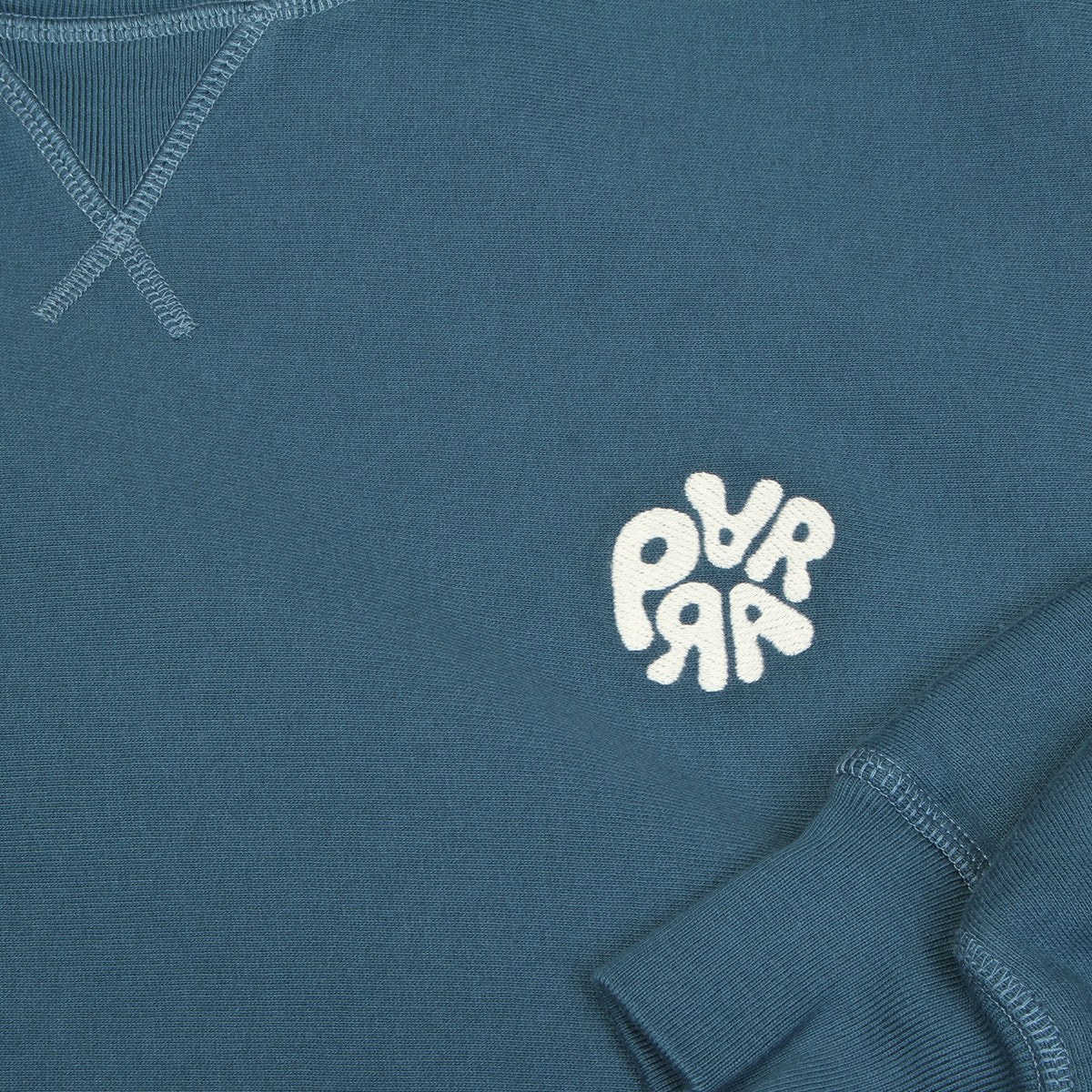 by Parra - Balloon Logo Cross-Grain Crewneck
Style # 56226
Color : Blue