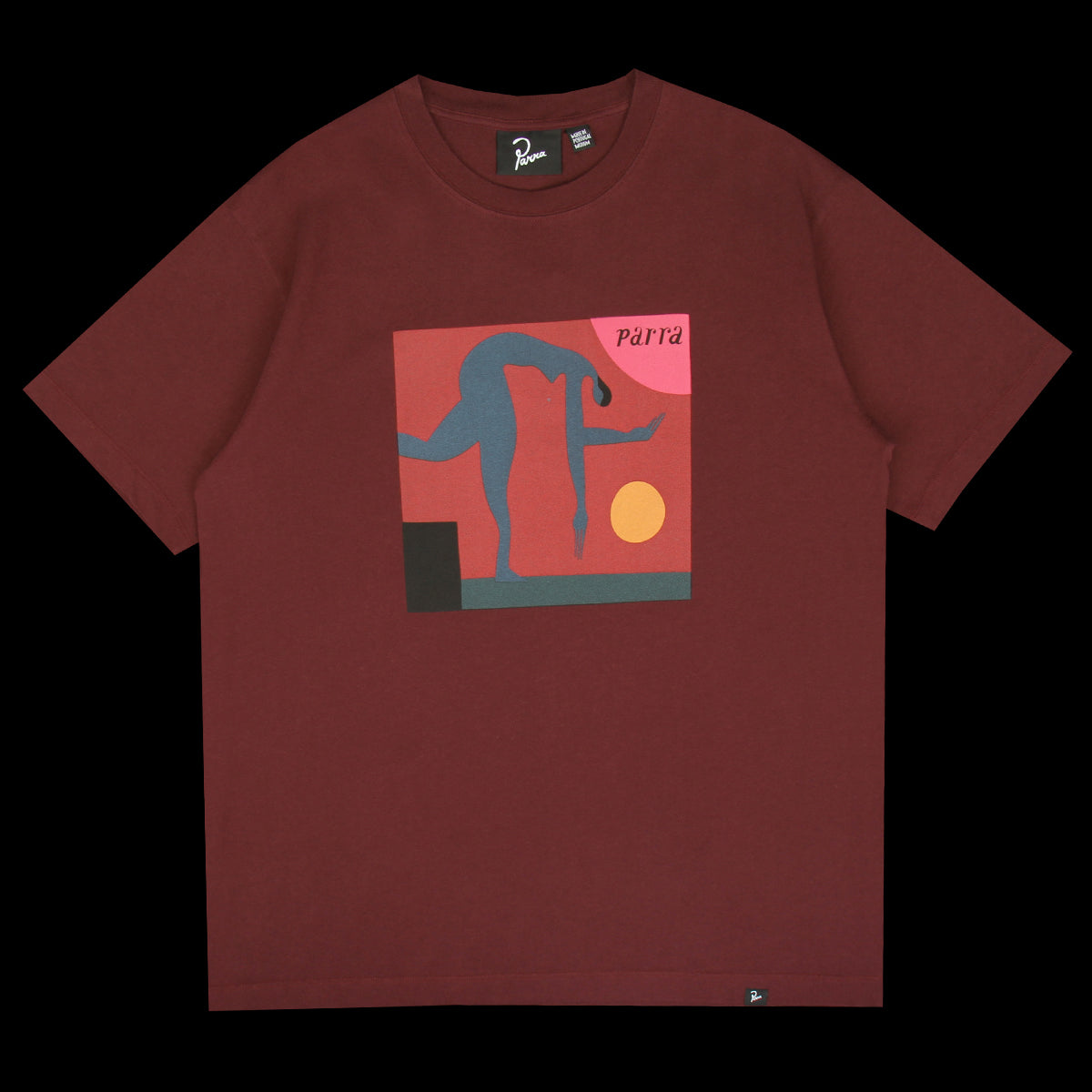 by Parra - Tripped Up T-Shirt
Style # 56210
Color : Dark Red