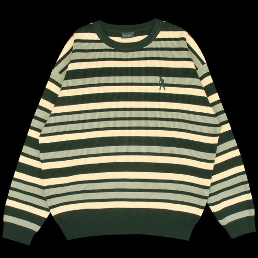 Passport - Organic Cotton Stripe Knit Sweater
Color : Dark Jade