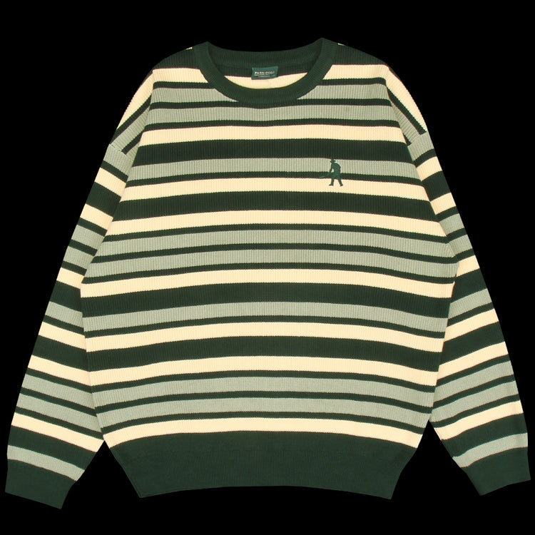 Passport - Organic Cotton Stripe Knit Sweater
Color : Dark Jade
