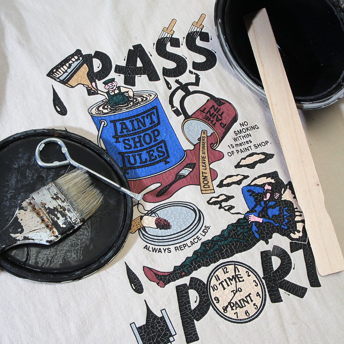 Passport - Shop Rules T-Shirt
Color : Natural
