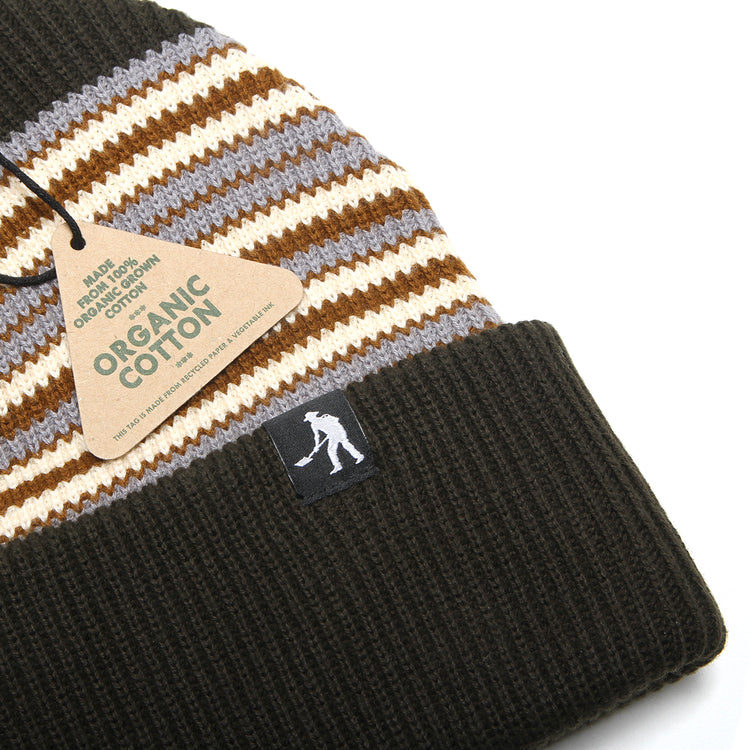 Passport - Organic Cotton Stripe Beanie
Color : Black-ish